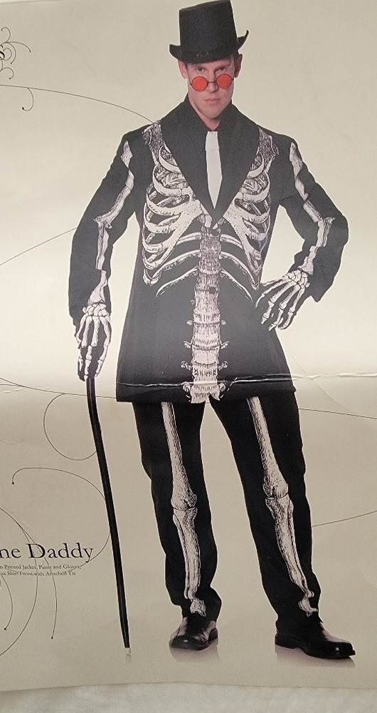 XXL MENS SKELETON COSTUME